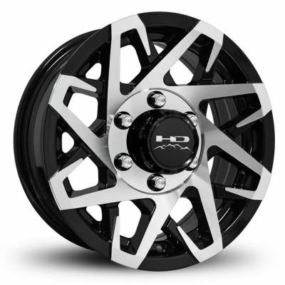 HD Wheels - HD Wheels Canyon 16x6 6x5.5 0mm Gloss Black/Machined CY1660830BK