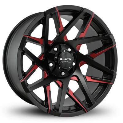 HD Wheels - HD Wheels Canyon 20x10 5x5.5 5x5.0 -25mm Satin Blue/Black CY201056-25ML3-BL
