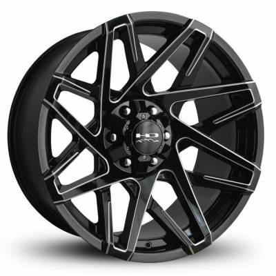 HD Wheels - HD Wheels Canyon 20x10 6x5.5 6x135 -25mm Gloss Black/Milled CY201066-25GB-M
