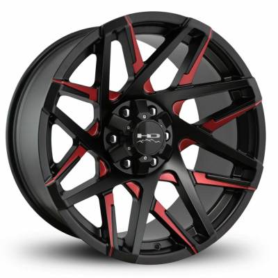 HD Wheels - HD Wheels CY201066-25ML3-BL Canyon 20x10 6x5.5 6x135 -25mm Satin Black/Blue