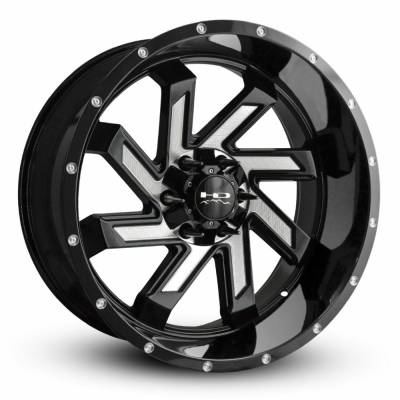 HD Wheels - HD Wheels Saw 20x10 6x5.5 6x135 -25mm Satin Black/Milled SA201066-25MF