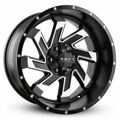 HD Wheels - HD Wheels Saw 20x10 6x5.5 6x135 -25mm Satin Black/Machined SA201066-25SBM