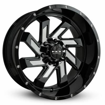 HD Wheels - HD Wheels Saw 22X10 6x5.5 6x135 -10mm Gloss Black/Milled SA221066-10MF