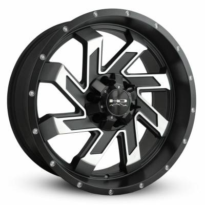 HD Wheels - HD Wheels Saw 20x9 6x5.5 6x135 0mm Satin Black/Machined SA2090660SBM