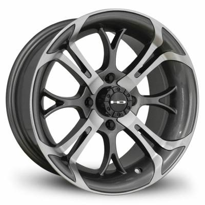 HD Wheels - HD Wheels Spinout 14x7 4x4.0 -10mm Gunmetal/Machined SO147042-10GM