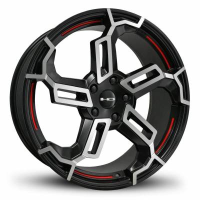 HD Wheels - HD Wheels Switch 20x8.5 5x120 35mm Satin Black/Machined SW20852135SBRL