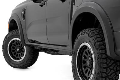 Rough Country Suspension Systems - Rough Country S-F12401 Sport Fender Flares Black for 24-26 Ford Ranger
