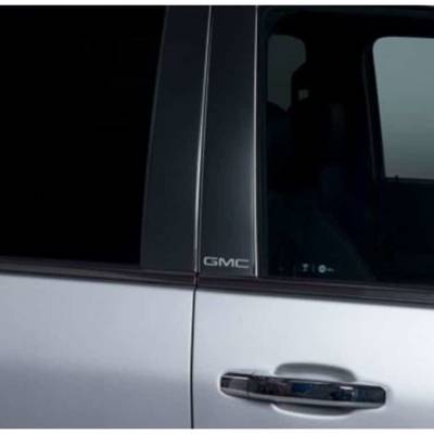 Putco - Putco 402669BPGM-2 GMC Logo Black Pillar Post Trim 14-18 GMC Sierra Crew
