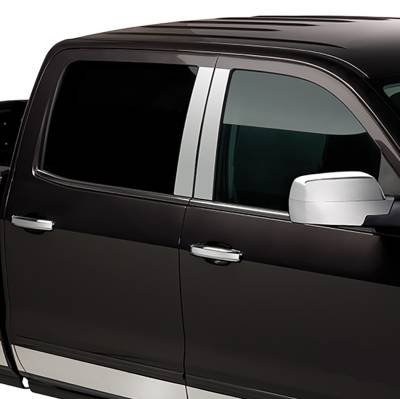 Putco - Putco 402669 Stainless Pillar Posts for 14-19 Silverado/Sierra Double/Crew Cab