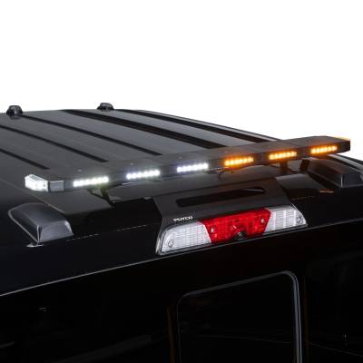 Putco - Putco 950236 Tri-Hornet LED Stealth Rooftop Strobe Light Bar Amber White & Blue
