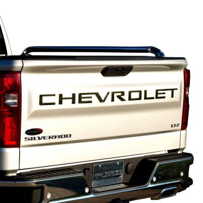 Putco - Putco 55550BPGM Tailgate Letters Black for 19-25 Chevy Silverado