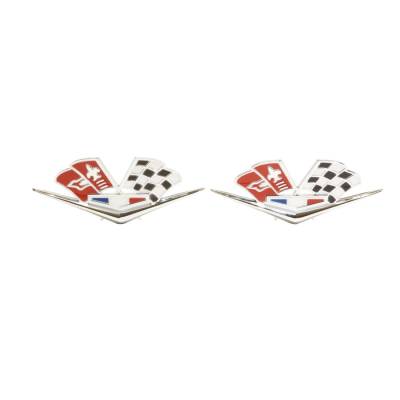 Trim Parts - Trim Parts 2160 1962-63 Full-Size Chevrolet Front Fender X-Flag 327/409 PAIR