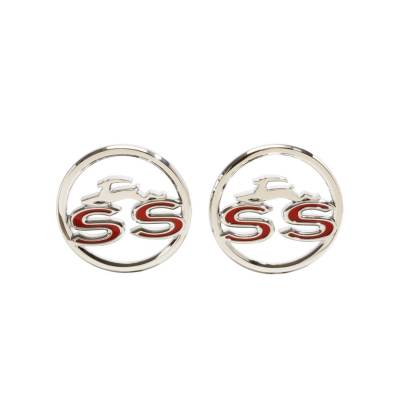 Trim Parts - Trim Parts 2252 1963 Impala SS Rear Quarter Emblem "SS" PAIR