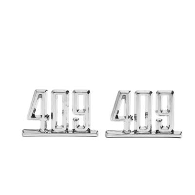 Trim Parts - Trim Parts 2326 1964 Full-Size Chevrolet Front Fender "409" Emblem PAIR