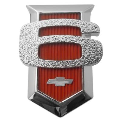 Trim Parts - Trim Parts 3018 1963 Chevy II & Nova 6-Cylinder Red Front Fender Shield PAIR