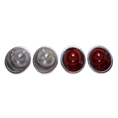 Trim Parts - Trim Parts 5357 1964-66 Corvette Tail Light/Back-Up Light Assembly 4Pc