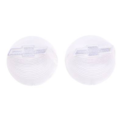 Trim Parts - Trim Parts A1379C 56 Full-Size Chevrolet Red Tail Light Lens w/Chrome Bowtie PR