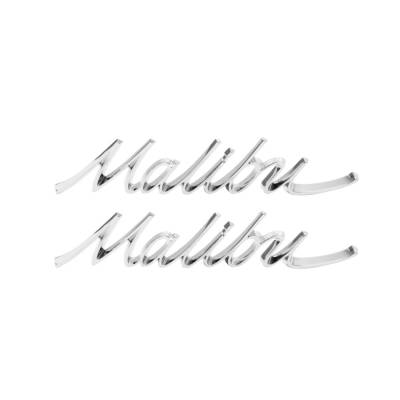 Trim Parts - Trim Parts 4325 1966-67 Chevelle Rear Quarter Emblem "Malibu" PAIR