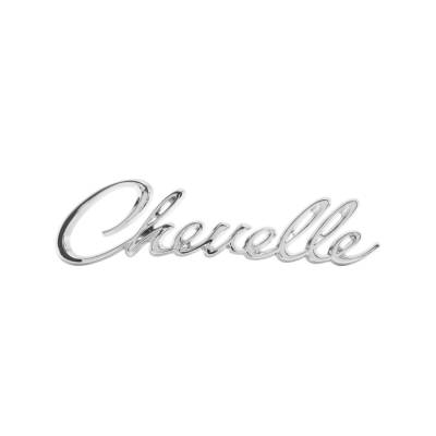 Trim Parts - Trim Parts 4598 68-69 Chevelle Front Header Panel Emblem "Chevelle" EACH