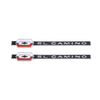 Trim Parts - Trim Parts 4815 1964 El Camino Rear Quarter Emblem "El Camino" PAIR