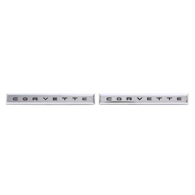Trim Parts - Trim Parts 5154 1961 Corvette Front Fender Emblem "Corvette" PAIR