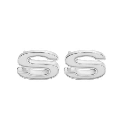 Trim Parts - Trim Parts 6810 1969-72 Camaro Front Fender Emblem "SS" White PAIR