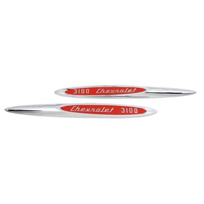 Trim Parts - Trim Parts 9050 1957 Chevrolet Truck Front Fender Spear "3100" PAIR