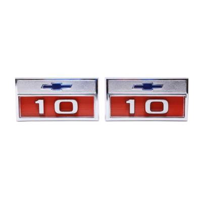 Trim Parts - Trim Parts 9375 1966 Chevy/GMC Truck Front Fender Emblem "10" PAIR