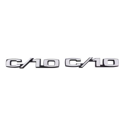 Trim Parts - Trim Parts 9611 1969-70 Chevy/GMC Truck Front Fender Emblem "C/10" PAIR