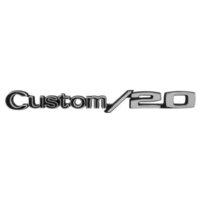 Trim Parts - Trim Parts 9626 1969-72 Chevy/GMC Truck Front Fender Emblem "Custom/20" PR