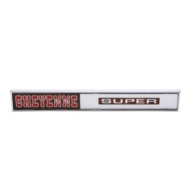 Trim Parts - Trim Parts 9710 1971 Chevy/GMC Truck Glove Box Door Emblem "Cheyenne Super" EACH