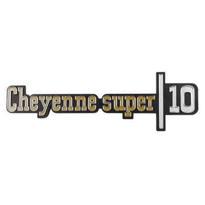 Trim Parts - Trim Parts 9775 73-76 Chevy/GMC Truck Front Fender Emblem "Cheyenne Super 10" PR