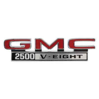 Trim Parts - Trim Parts 9830 68-72 GMC Truck Front Fender Emblem "GMC 2500 V-Eight" PAIR