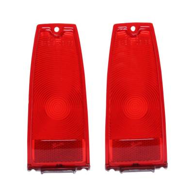 Trim Parts - Trim Parts A3047 1966-67 Chevy II & Nova Red Tail Light Lens PAIR