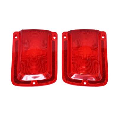 Trim Parts - Trim Parts A4206 1965 Chevelle Red Tail Light Lens w/o Chrome Trim PAIR