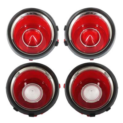 Trim Parts - Trim Parts A6708S 70-71 Early Camaro Tail Light Lens Set w/RS