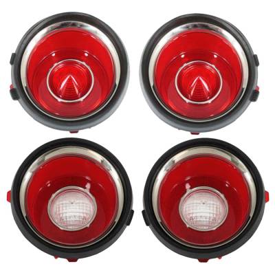 Trim Parts - Trim Parts A6709S 1971 Late-73 Camaro Tail Light Lens Set w/RS