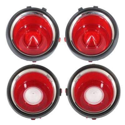 Trim Parts - Trim Parts A6712S 1971 Late-73 Camaro Tail Light Lens Set w/o RS