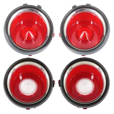 Trim Parts - Trim Parts A6711S 70-71 Early Camaro Tail Light Lens Set w/o RS