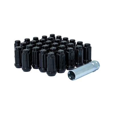 Gorilla Automotive - Gorilla Automotive K10TS-14150BGR 14MMx1.5 40PC Spline Black Lug Nut Kit 10-Lug