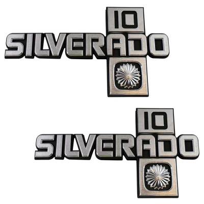 Trim Parts - Trim Parts 9914 1981-87 Chevrolet Truck Silverado 10 Fender Emblem Set