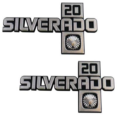 Trim Parts - Trim Parts 9915 1981-88 Chevrolet Truck Silverado 20 Fender Emblem Set