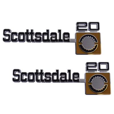 Trim Parts - Trim Parts 9922 1975-80 Chevrolet Truck Scottsdale 20 Fender Emblem Set