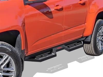 APS - APS DS Style Drop Step Nerf Bars Black 07-18 Silverado/Sierra Double WB03DAI5B