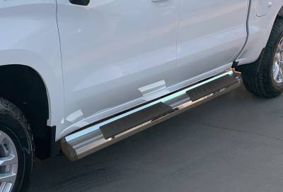 APS - APS S-Series Running Boards Polish 19-25 Silverado/Sierra Crew WB03SAG1S