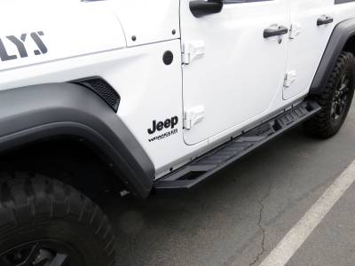 APS - APS A-Series Running Boards Black for Jeep Gladiator JT WB10AAA5M