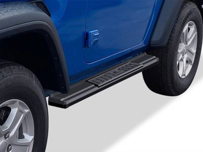 APS - APS S-Series Running Boards Black for 18-25 Wrangler JL 2DR WB10SAA6B