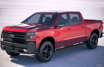 APS - APS T-Series Running Boards Black 19-25 Silverado/Sierra Crew WB03TAG1B