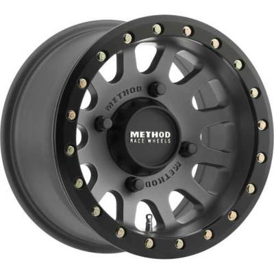 Method Race Wheels - Method Race Wheels MR401 Beadlock 15x7 4x136 13mm Titanium/Black MR40157047843B