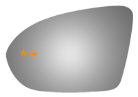 Burco - Burco 4651B Left Door Mirror Glass for Buick/Chevy